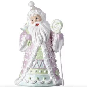 Regency 18 Inch Resin Candylicious Santa with Lollipop Christmas Home Decoration